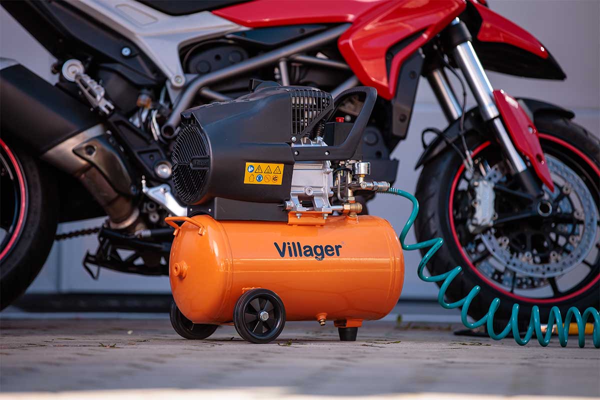 Luftkompressor VAT 24 L – 24 l Kessel, 1500 W, 8 bar, ölgeschmiert & 206 l/min Förderleistung - VI-007584