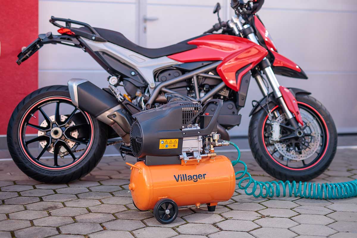 Luftkompressor VAT 24 L – 24 l Kessel, 1500 W, 8 bar, ölgeschmiert & 206 l/min Förderleistung - VI-007584