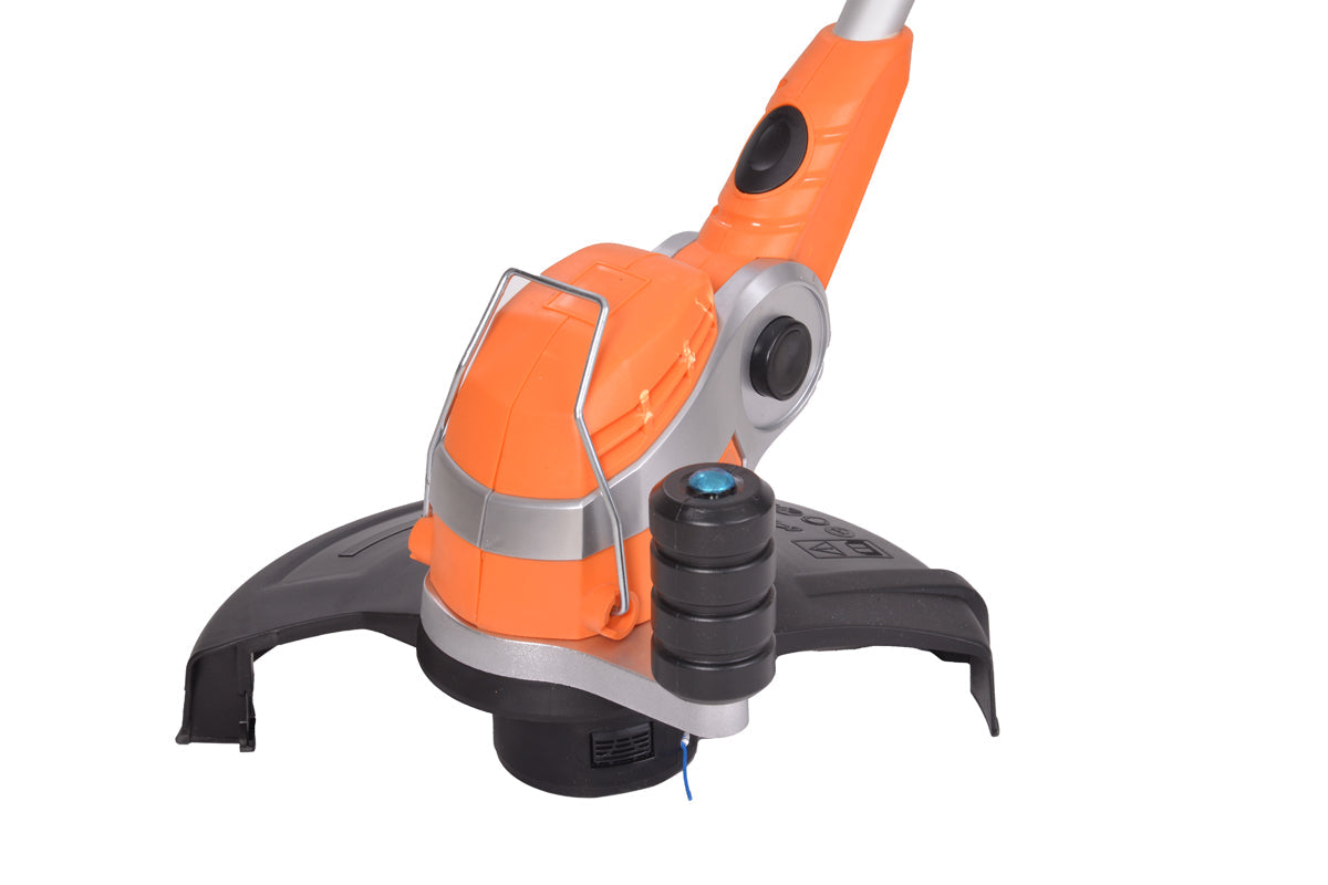 Elektro-Rasentrimmer – 550 W, 27 cm Schnittdurchmesser, Teleskopstiel, Orange Edition - VI-46738