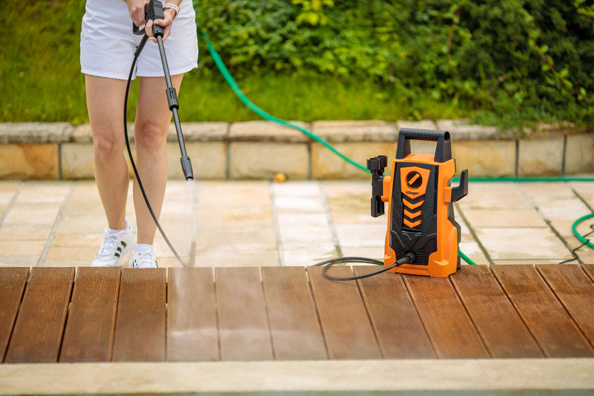 VHW 80 – Hochdruckreiniger 1400 W, 105 bar mit Turbodüse & Reinigungsmitteltank - VI-55830