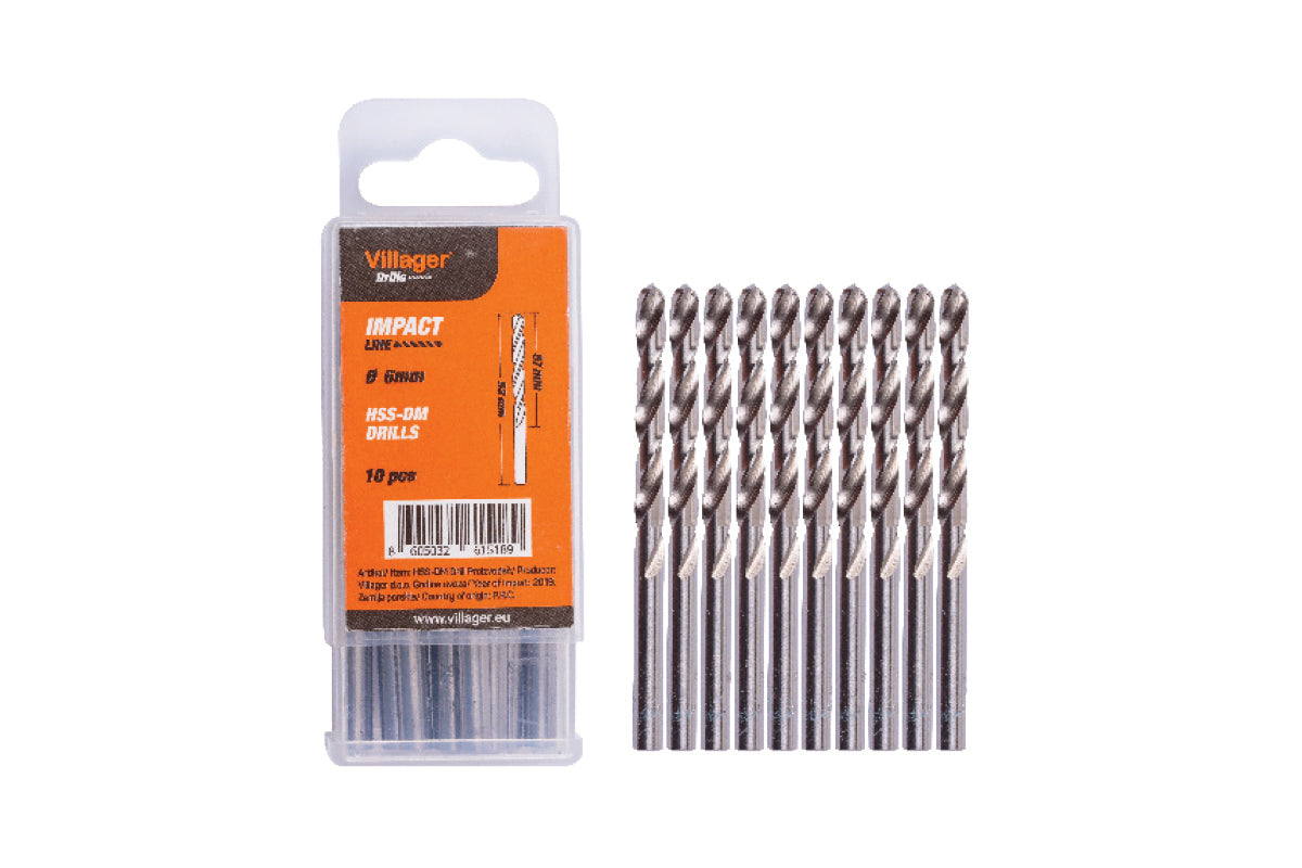 HSS-Metallbohrer 1 mm – Impact Line, 10er-Pack, für Eisen & NE-Metalle - VI-62679