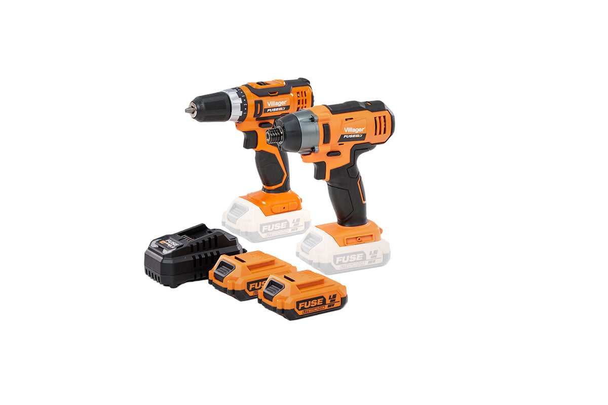 FUSE Set – Akku-Bohrschrauber VLN 3220 & Akku-Schlagschrauber VLN 3420 – Inkl. 2 x 1,5 Ah Akkus & Ladegerät - VI-66251