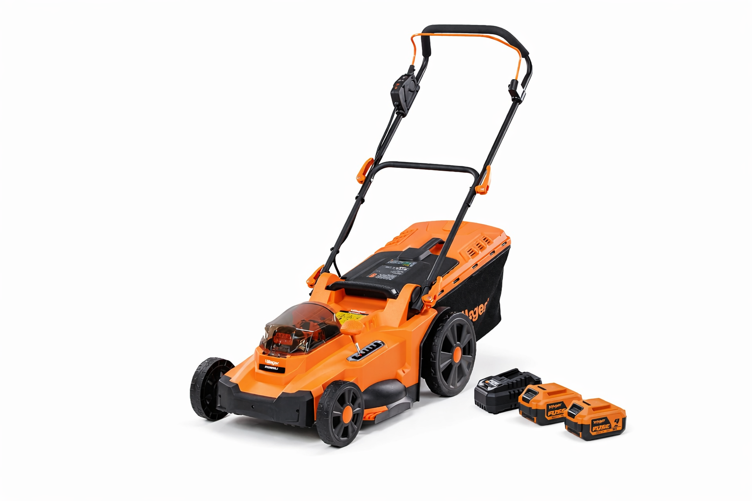 FUSE Villy 4340 E Akku-Rasenmäher (36V) – Bürstenlos, 43 cm, inkl. 2 x 4 Ah Akkus - VI-066365