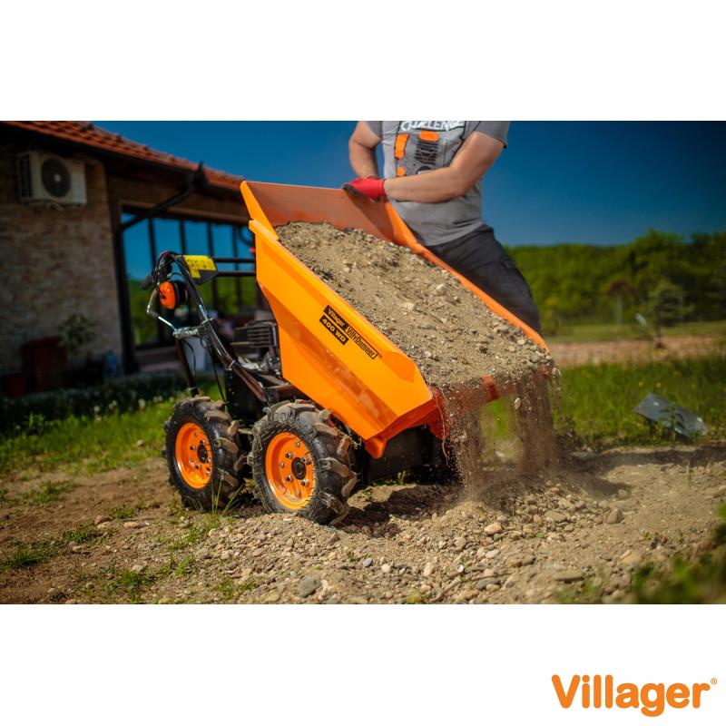 Villager Villy Dumper 400 WD – Mini Dumper - kraftvolle Motor-Schubkarre für schwere Lasten und unwegsames Gelände - VI-067078