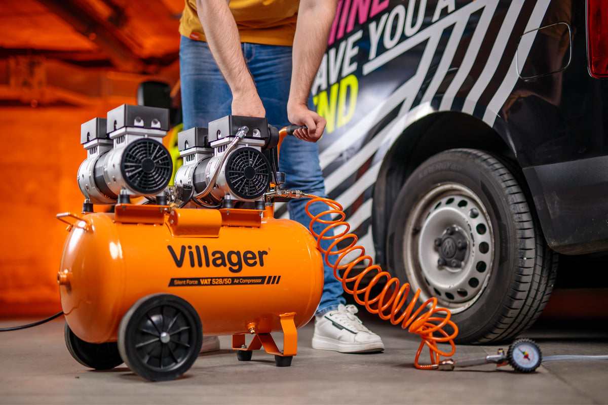 SILENT FORCE VAT 528/50 – Leiser Kompressor, 528 l/min, 50 l Tank, 3000 W, ölfrei - VI-067194