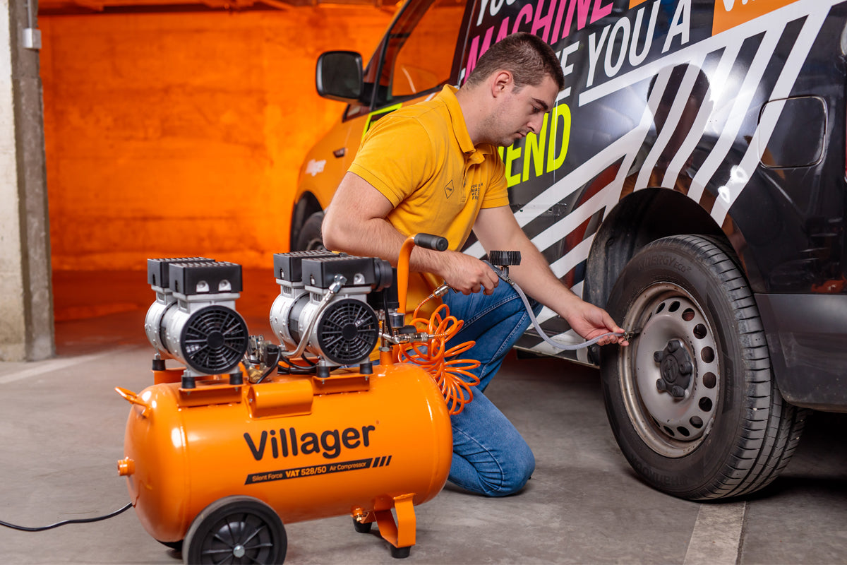 SILENT FORCE VAT 528/50 – Leiser Kompressor, 528 l/min, 50 l Tank, 3000 W, ölfrei - VI-067194