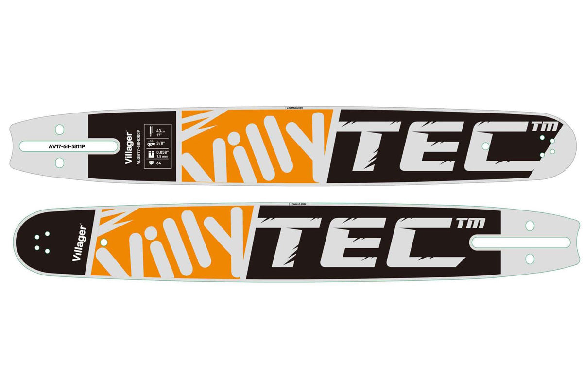 Sägeschiene 40 cm – 3/8", 1,3 mm Nutbreite, 28,5 Zähne – Profi-Führungsschiene - VI-76080