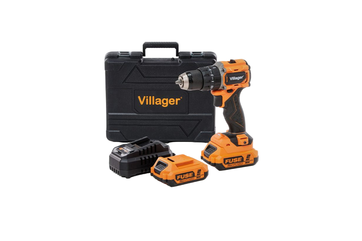 FUSE VLP 5121 Akku-Schlagbohrschrauber (18V) – Bürstenlos, 60 Nm, Inkl. 2 x 2 Ah Akkus und Koffer - VI-85766