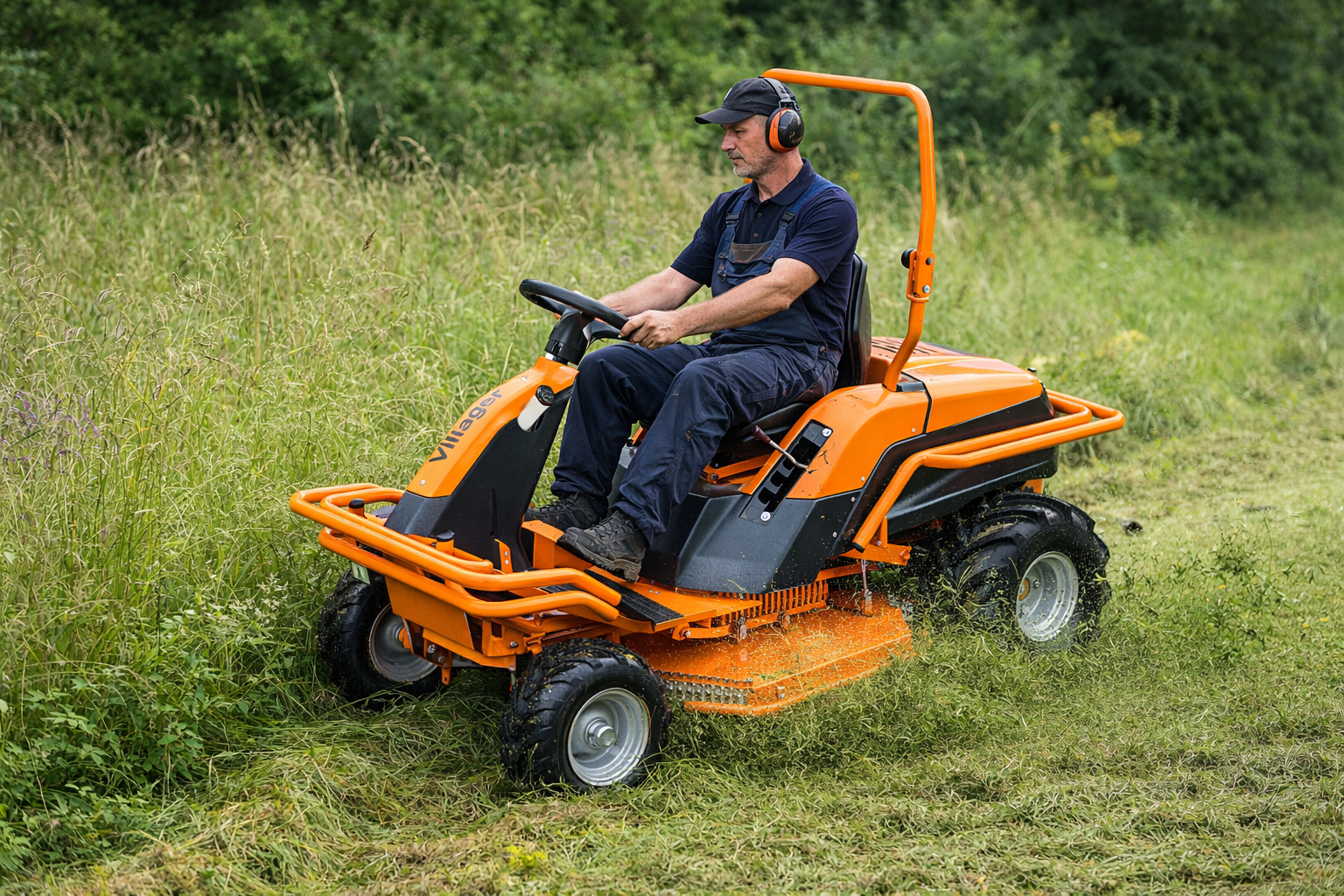 Villager CrossMow 700 Aufsitz-Hochgrasmäher, Wiesenmäher / Rasentraktor für hohes Gras- 86 cm Schnittbreite, 16,4 kW Motorleistung, ideal für Gestrüpp & Hanglagen - VI-083657