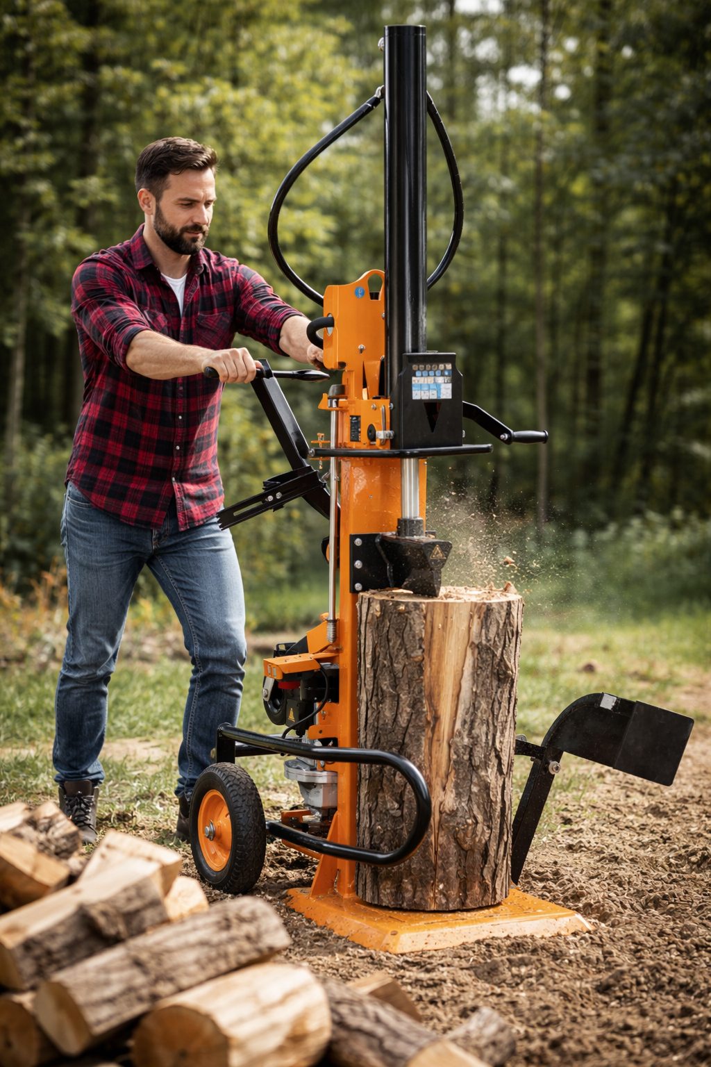 400v LSP 16 T Vertikal-Holzspalter 4500w – 16 Tonnen Spaltkraft für meterlanges Brennholz - VI-064571