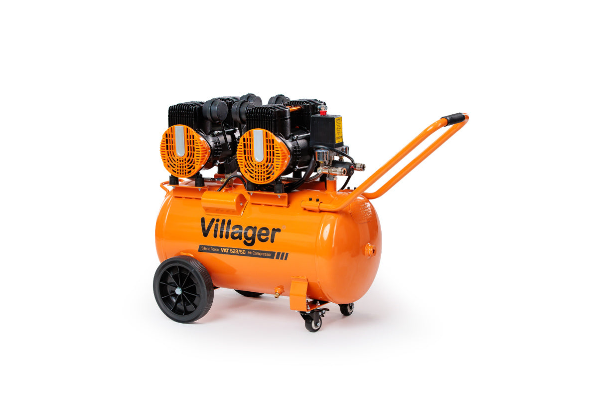 Flüsterkompressor SILENT FORCE VAT 528/50 – Leiser Kompressor, 528 l/min, 50 l Tank, 3000 W, ölfrei - VI-067194