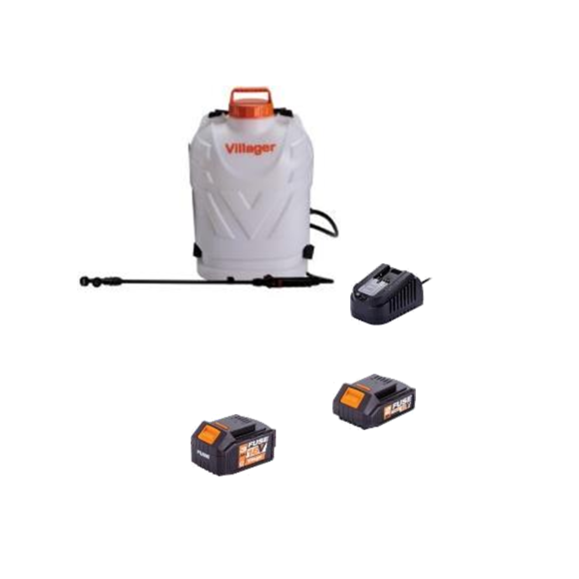 FUSE VBS 1620 Akku-Rückenspritze (18V) – 16 Liter, Inkl. 2 Ah Akku & Ladegerät - VI-062747