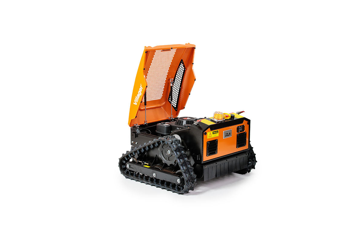 Villager RC 53 Ferngesteuerte Mähraupe, E-Start Funk-Raupenmäher – ferngesteuerter Hybrid-Mäher für Hänge und Problemflächen ca. 3000m2 - VI-089542