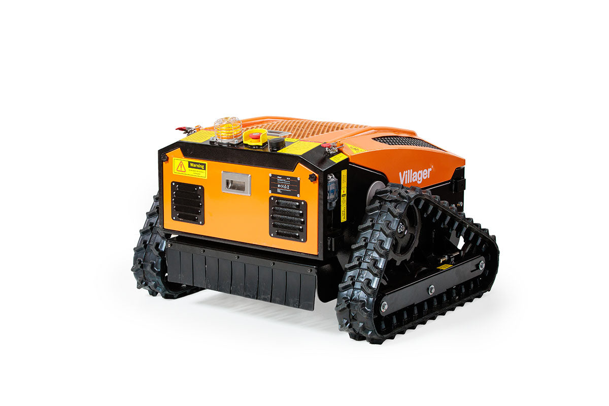 Villager RC 53 Ferngesteuerte Mähraupe, E-Start Funk-Raupenmäher – ferngesteuerter Hybrid-Mäher für Hänge und Problemflächen ca. 3000m2 - VI-089542