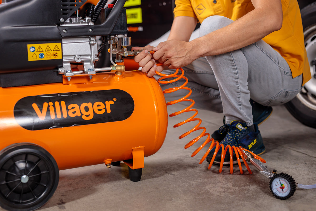 Luftkompressor VAT 50 L – 50 l Tank, 1500 W, 206 l/min, 8 bar, ölgeschmiert - VI-007585