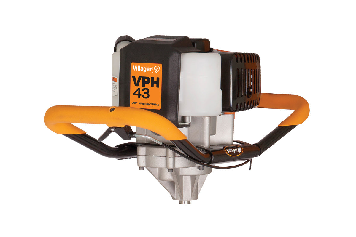VPH 43 Ein-Mann-Erdbohrer – 42,7 cm³ 2-Takt-Motor, 1,25 kW Powerhead für Bohrer Ø 10–25 cm - VI-018512