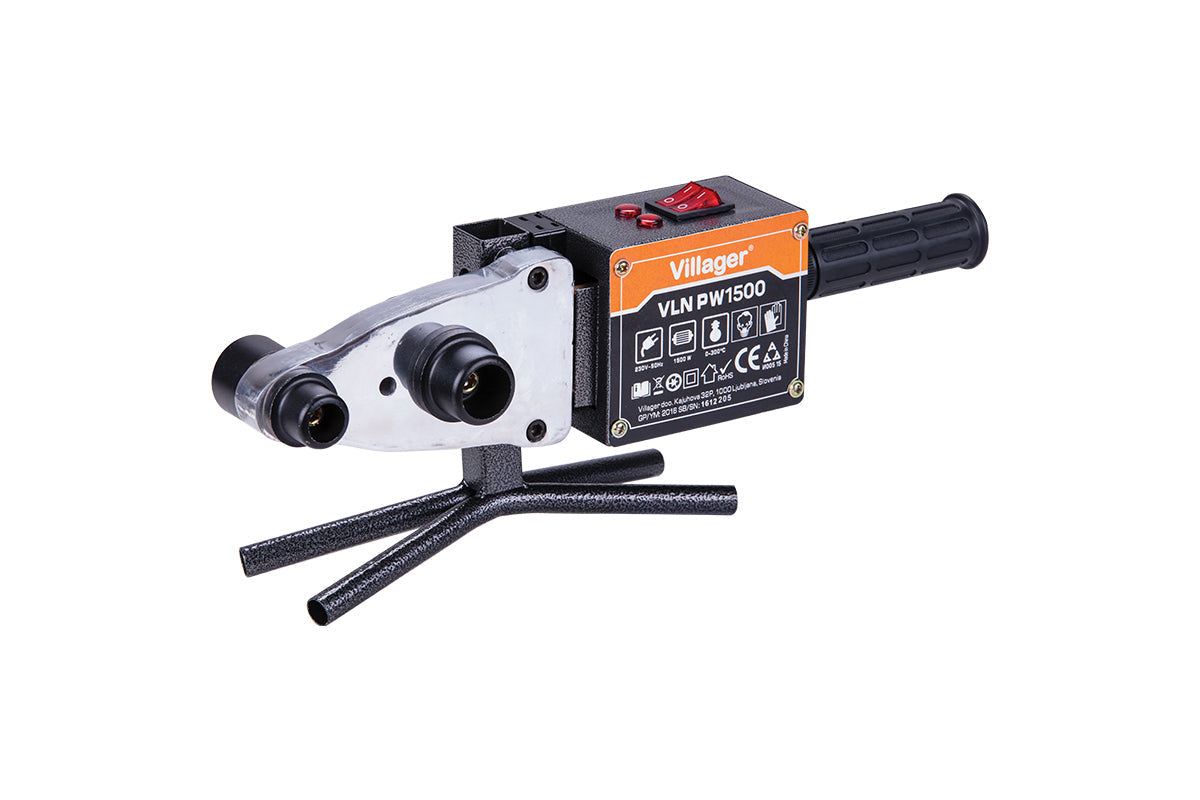 Kunststoffrohr-Schweißgerät VLN PW 1500 – 1500 W, bis 300 °C, inkl. Adapter 20–63 mm - VI-33856