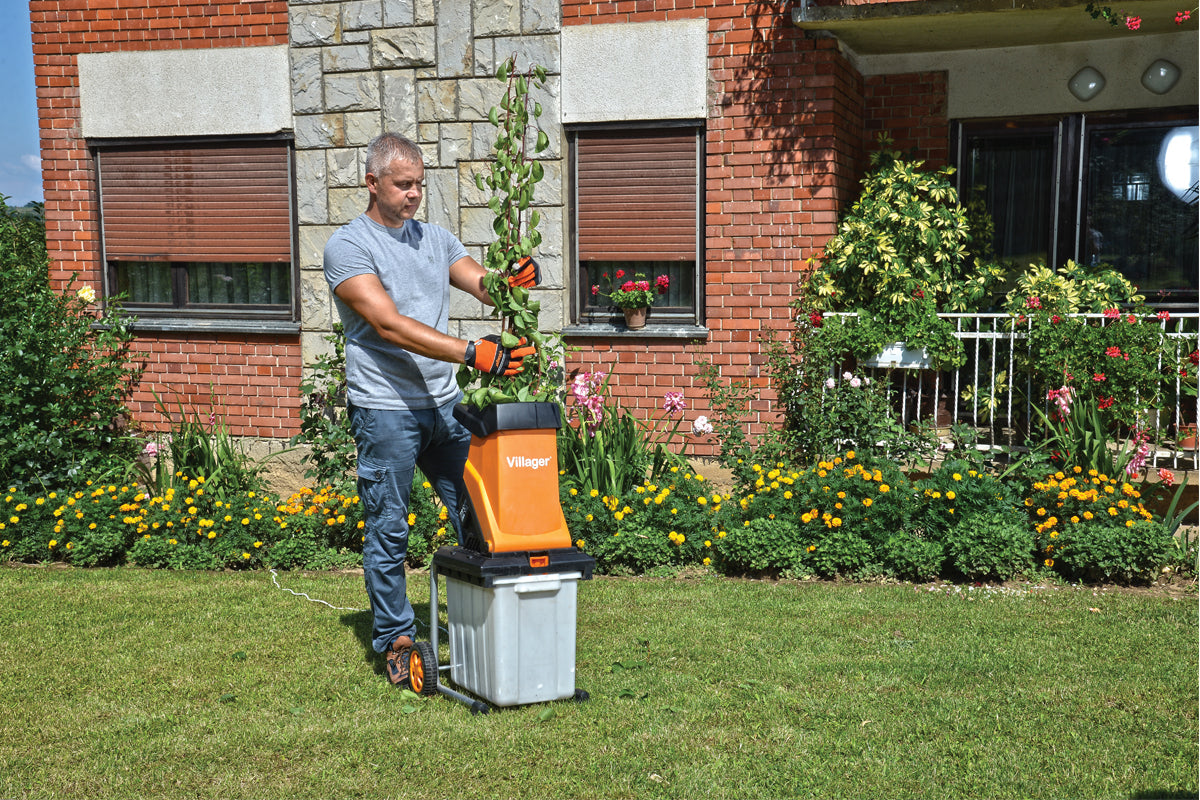 Villager VC 2500 Elektrohacker – 2500 W Holzschredder mit 40 mm Schnittstärke & 50 l Auffangbox – VI-041454