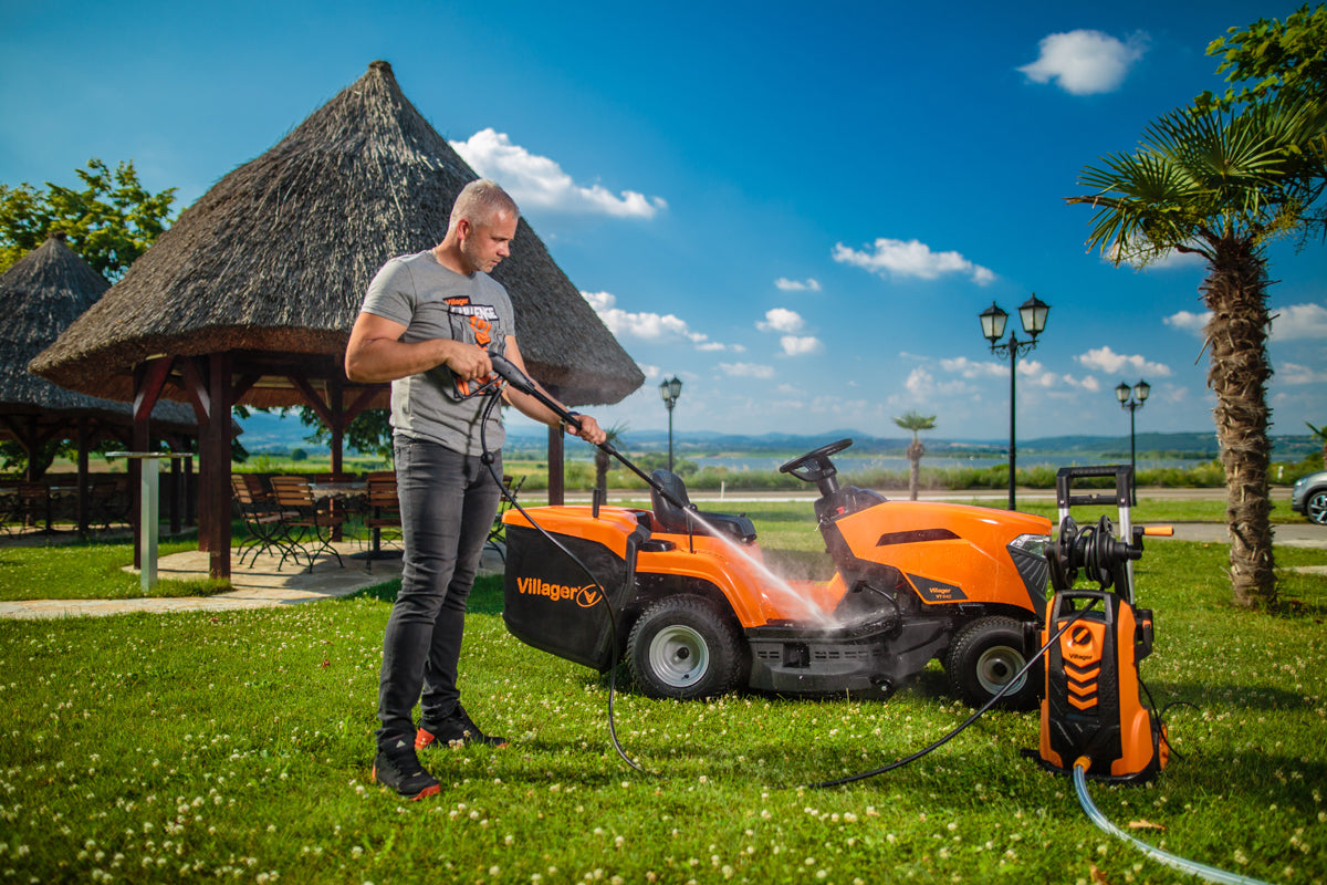 VHW 120 Hochdruckreiniger – 2100 W, 165 bar, 432 l/h mit 8 m Schlauchtrommel & Turbodüse – VI-050904