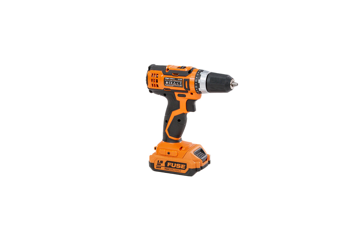 FUSE VLN 3220 1BCB Akku-Bohrschrauber (18V) – Inkl. 1,5 Ah Akku und Ladegerät - VI-56358