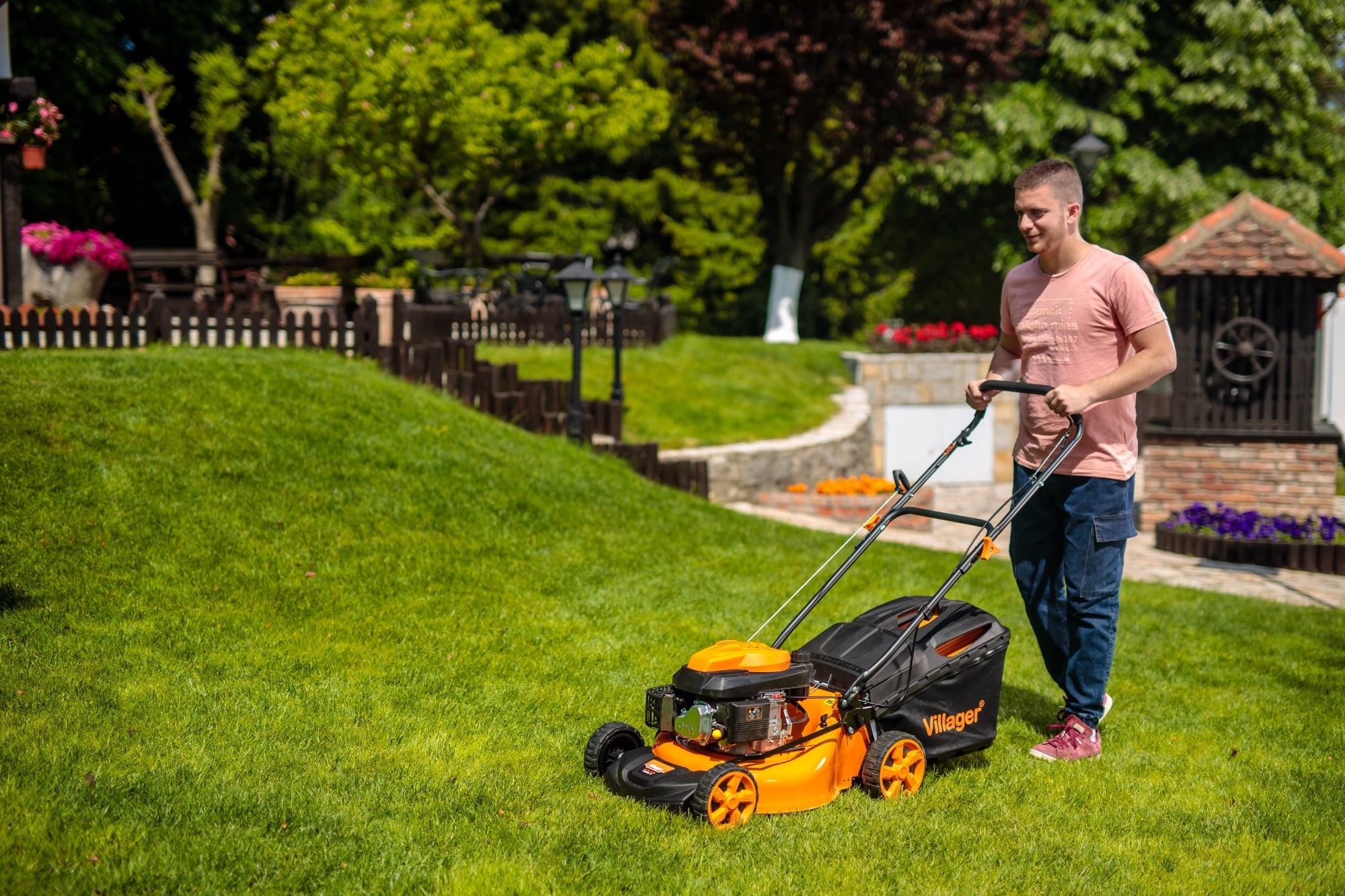 ATLAS 4011 T Benzin-Rasenmäher – 146 cm³ OHV-Motor, 46 cm Schnittbreite, 4-in-1 Funktion, 1100 m² - VI-060169