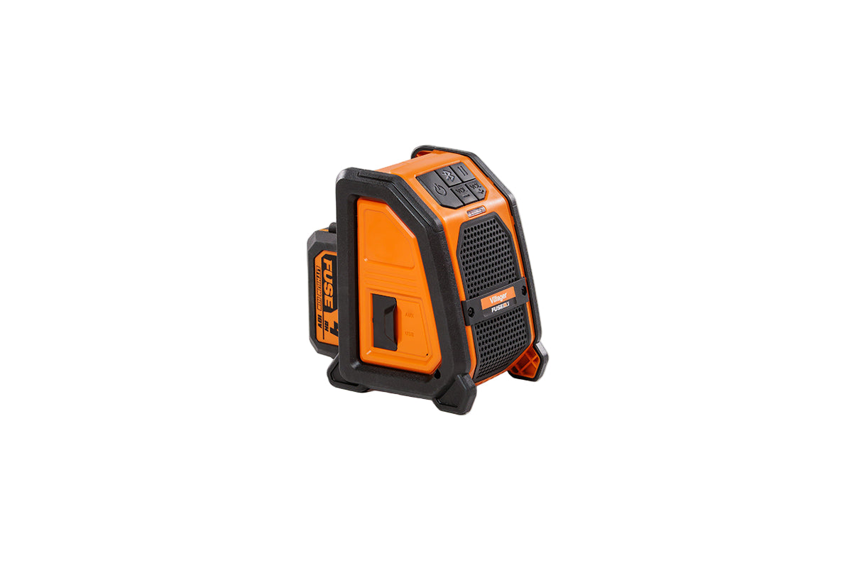 FUSE Bluetooth Akku-Lautsprecher – kabelloser Sound für Werkstatt, Baustelle & Outdoor - VI-66257
