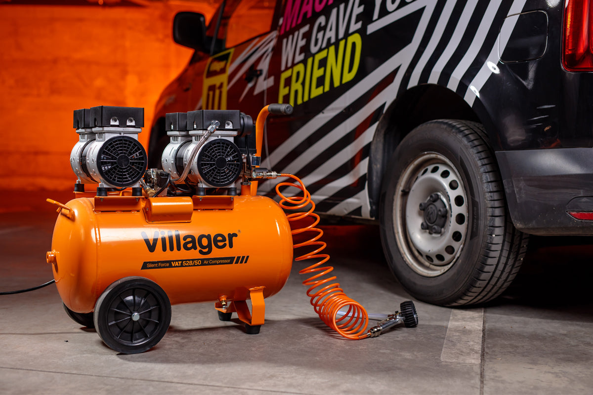 SILENT FORCE VAT 528/50 – Leiser Kompressor, 528 l/min, 50 l Tank, 3000 W, ölfrei - VI-067194