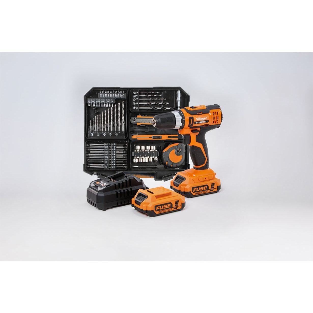 VLN 3220 DIY BOX – 18 V Akku-Bohrschrauber mit 2 Akkus, Schnellladegerät & 74-tlg. Zubehörset - VI-085627