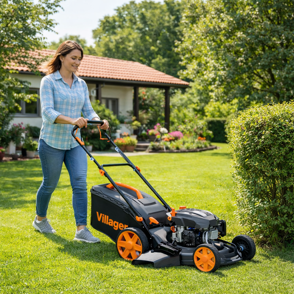 EAGLE 3111 V 3-in-1 Benzin-Rasenmäher mit Antrieb – 125 cm³ OHV, 43 cm Schnittbreite, Radantrieb – VI-088952