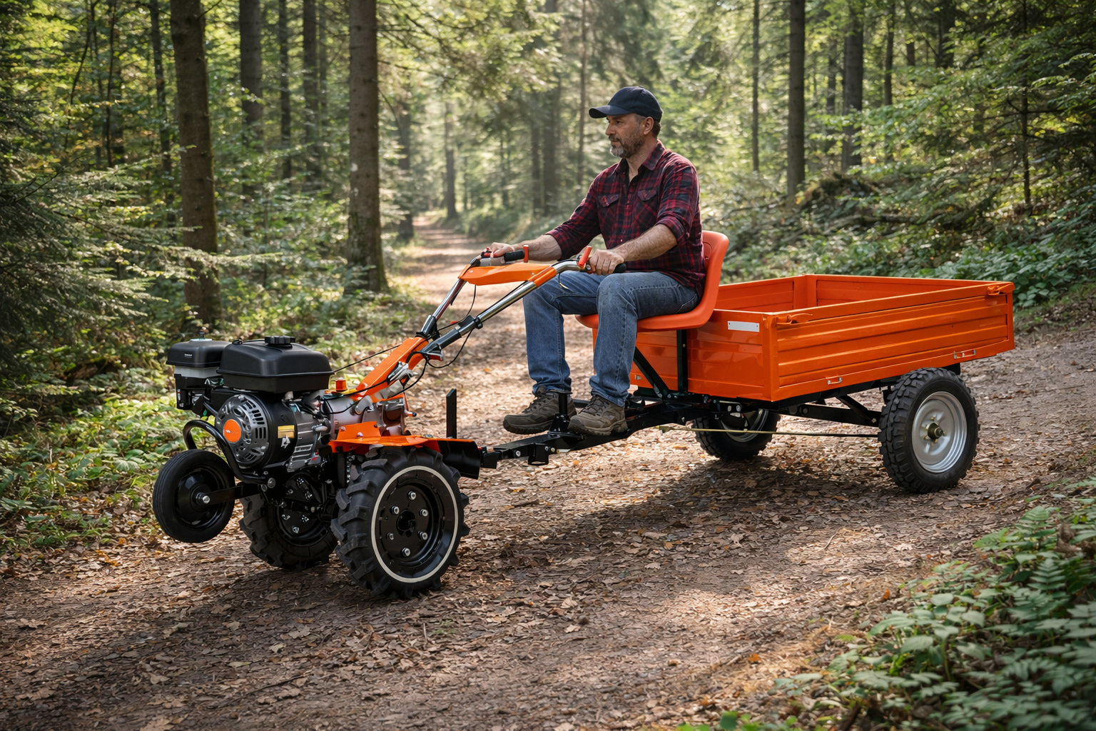 Einachsschlepper mit Anhänger - Motorhacke Anhänger Set VTB 843 Prime + TT 500 - VTB843P-TT500