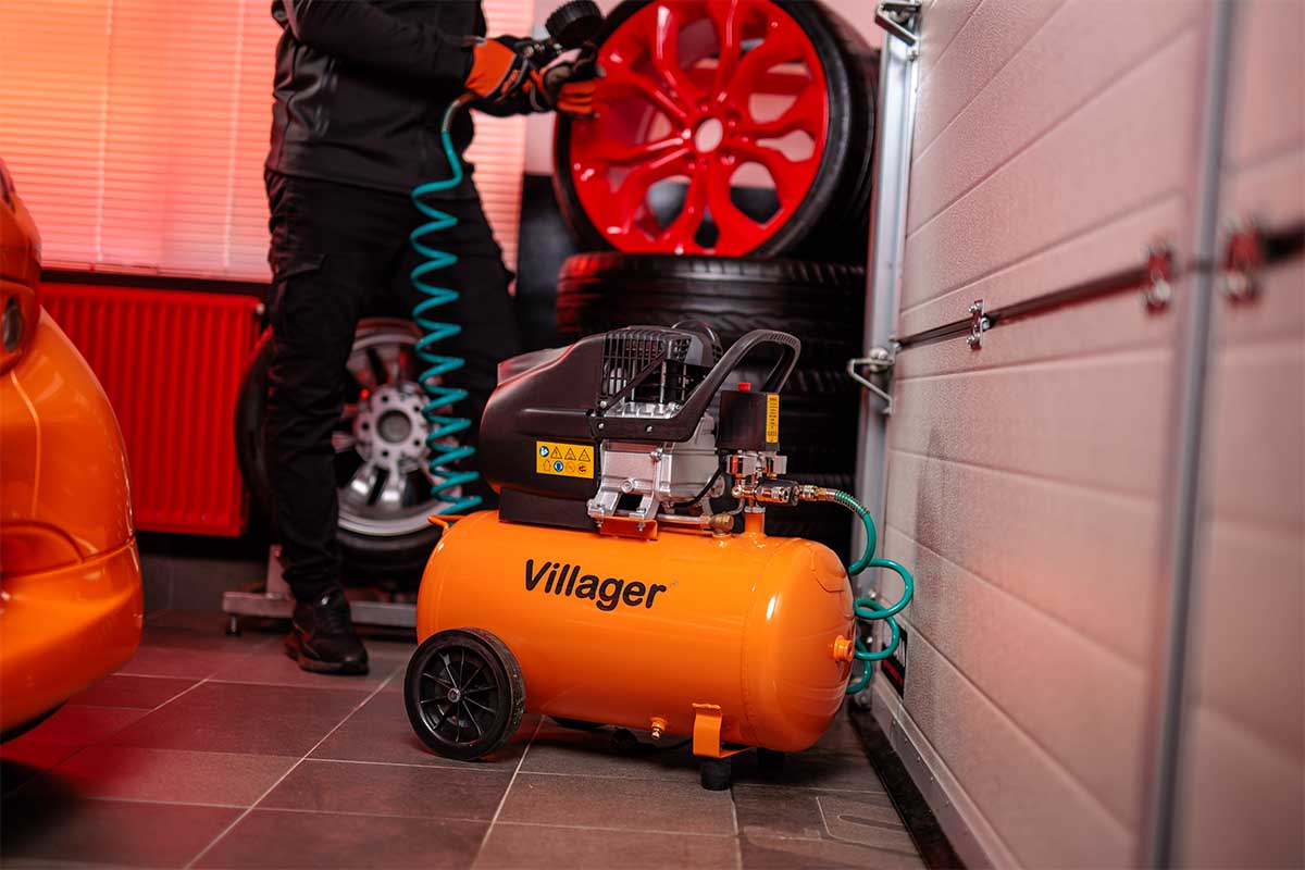 PRO Kompressor VAT 50 L – 50 l Tank, 1500 W, 206 l/min, 8 bar, ölgeschmiert - VI-007585