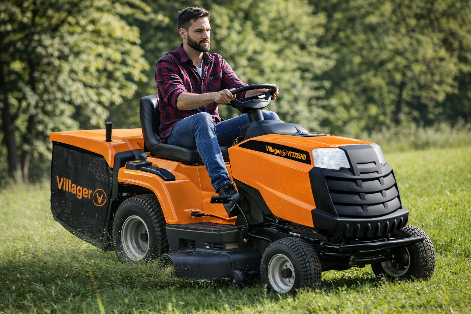 Villager VT 1005 HD – Aufsitzmäher / Rasentraktor mit 98 cm Schnittbreite & Hydrostat-Antrieb, 7,9 kW Loncin-Motor - VI-056513