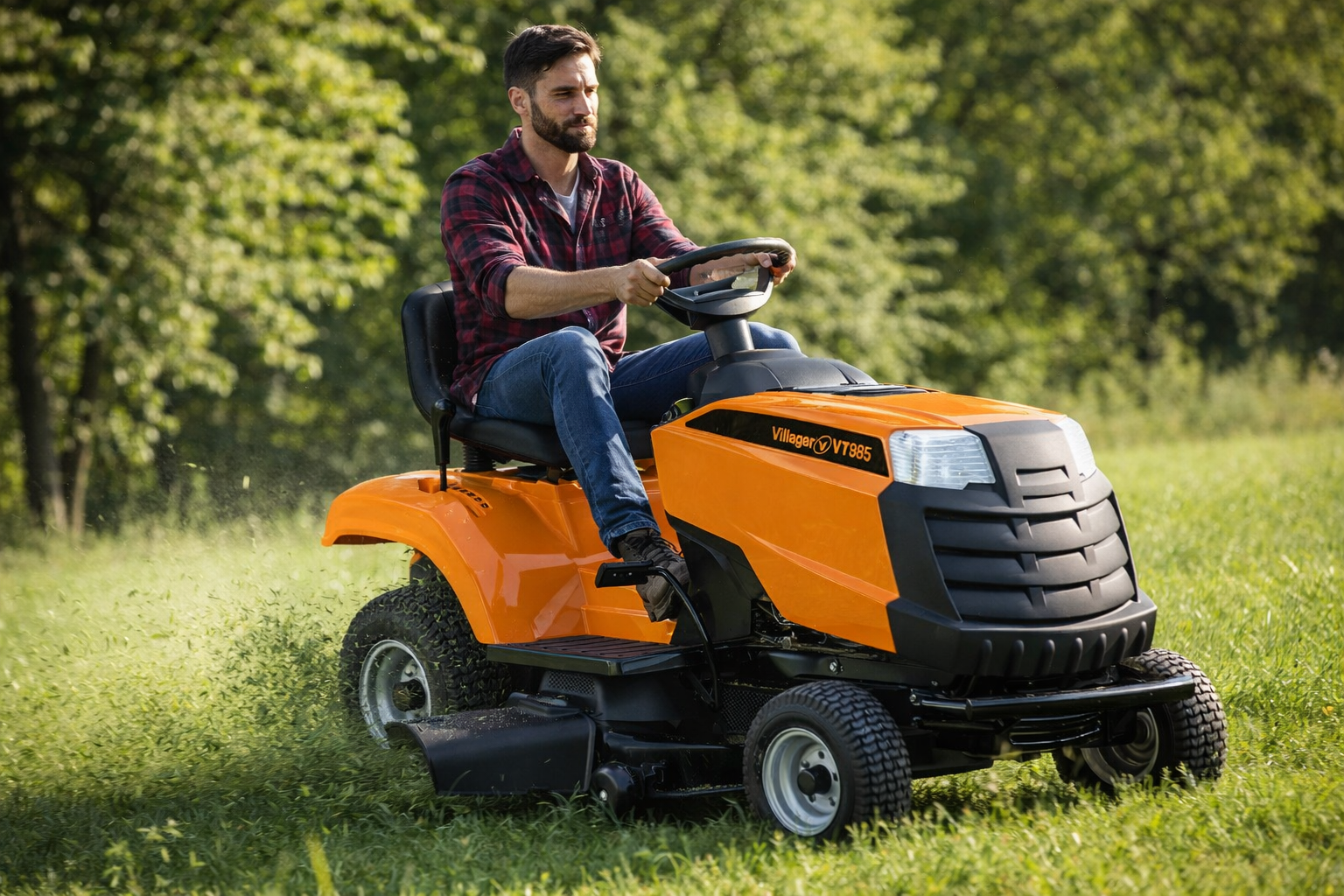VT 985 Aufsitzmäher / Rasentraktor – 7,0 kW Loncin-Motor, 98 cm Schnittbreite, Mulch- & Seitenauswurf - VI-055351