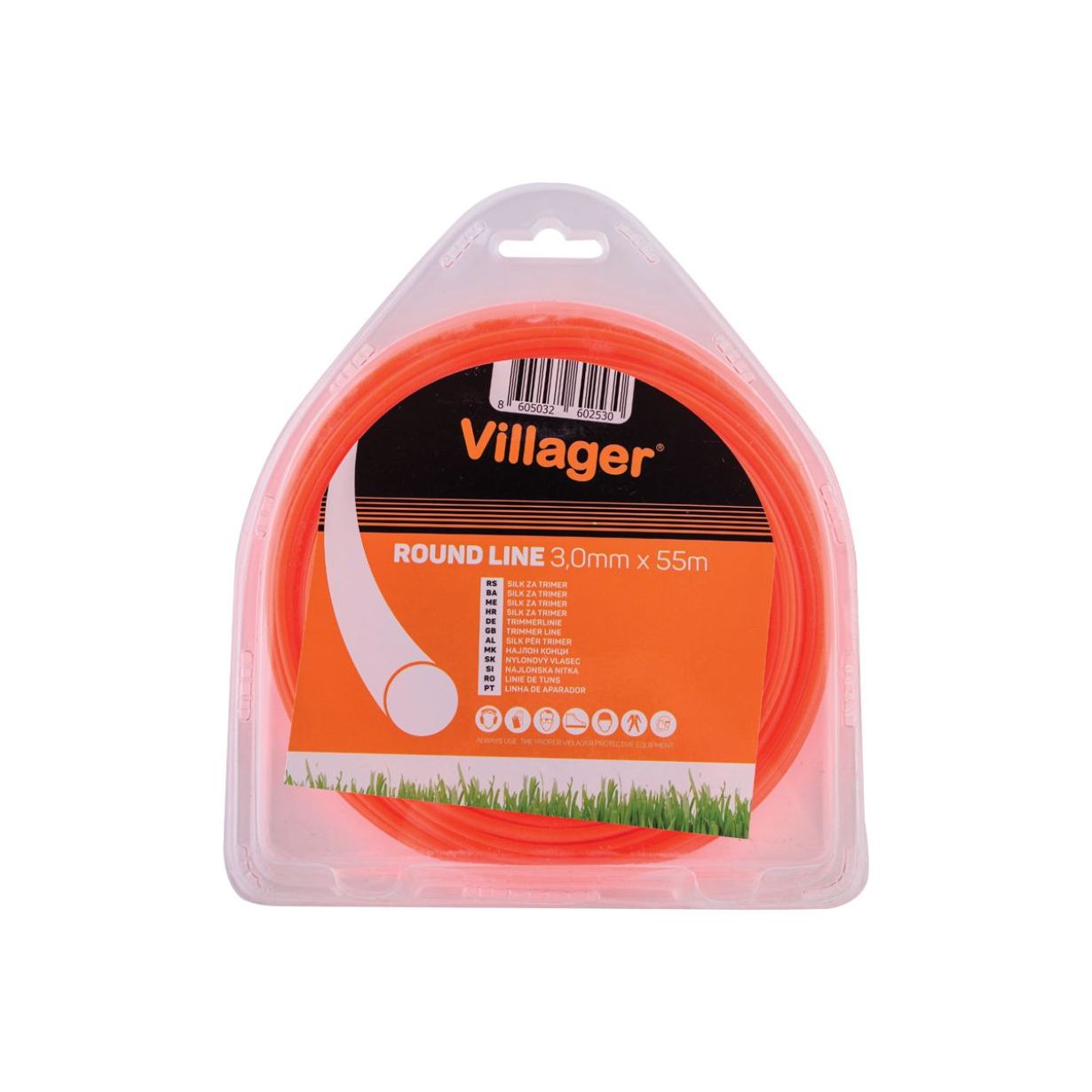 Villager Trimmerfaden rund 3 mm – 15 m orange –  für Freischneider & Rasentrimmer - VI-034046