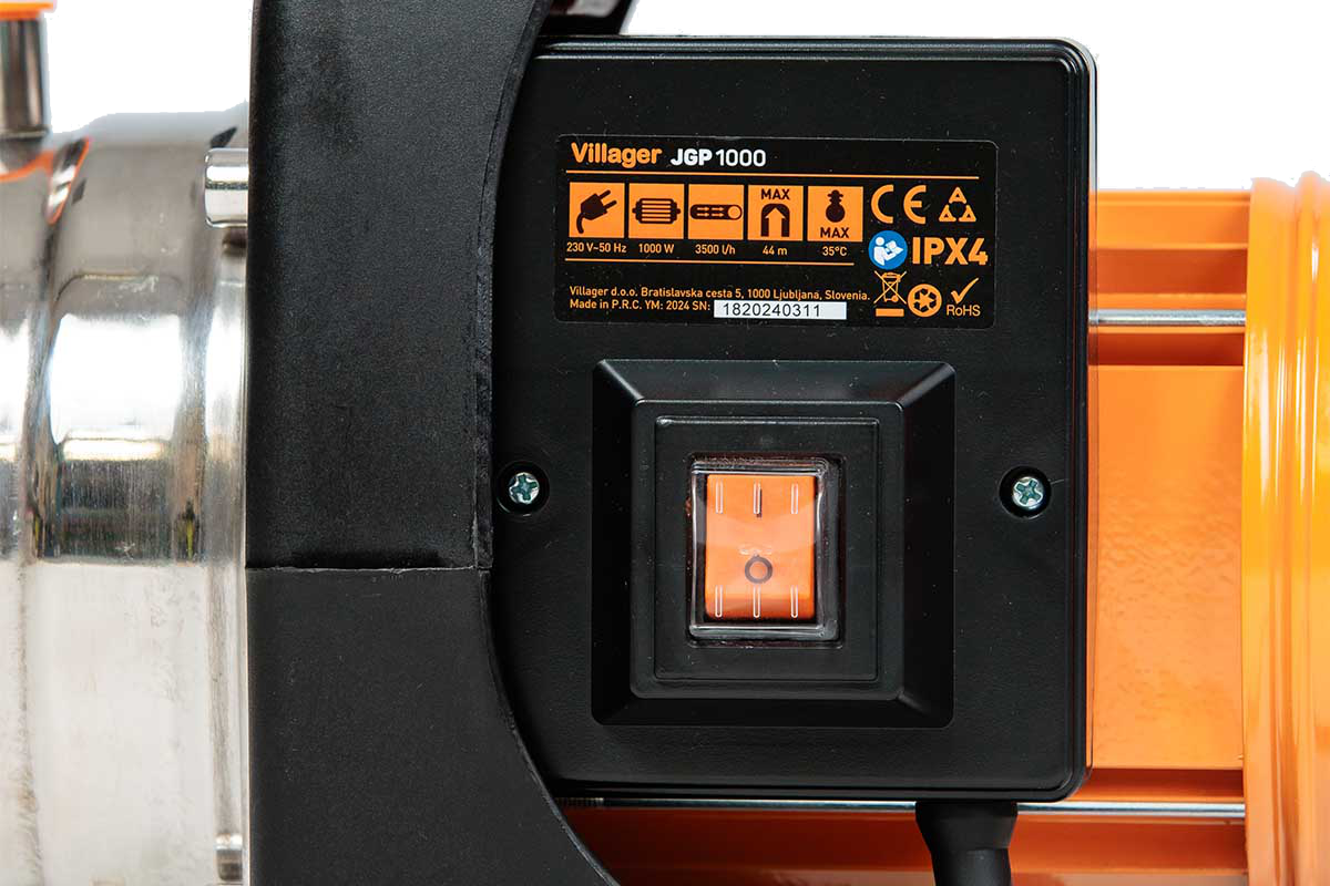 JGP 1000 – Gartenpumpe 1000 W mit 44 m Förderhöhe & Inox-Gehäuse – VI-30027