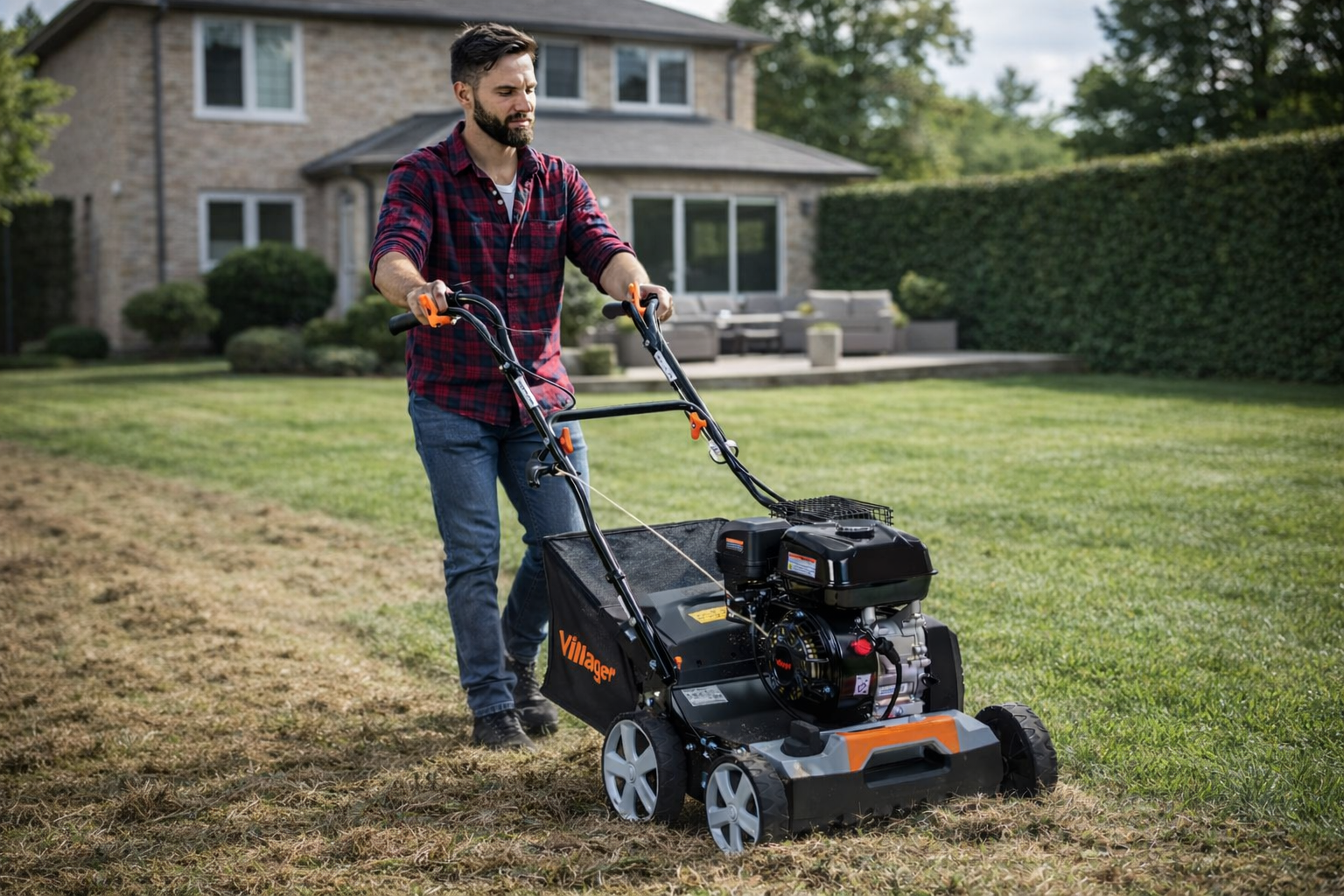 Villager VPS 290 Rasenlüfter & Vertikutierer – 212 cm³, 4-Takt-Motor, 400 mm Arbeitsbreite - VI-059464